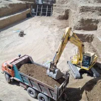 خاکبرداری بیل لودر بابکت ماسه نخاله خاک کل البرز