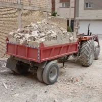 خاکبرداری بارگیری نخاله با تراکتور بیلی